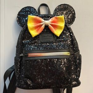 Disney Parks Halloween Candy Corn Sequin Backpack